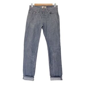 Naked & Famous Weird Guy Grey Selvedge Raw Denim Jeans Mens Sz 30